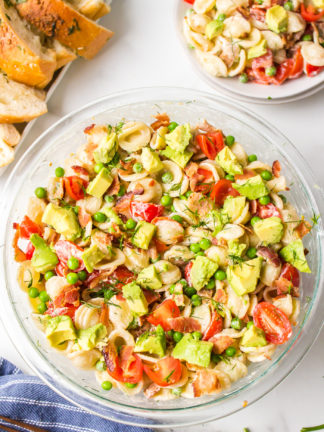 bowl of Summer Avocado Pasta Salad