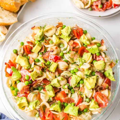 Summer Avocado Pasta Salad - Reluctant Entertainer