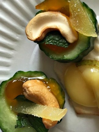 Conversation Starter Appetizer: Mango Chutney Ginger Cucumber Cups