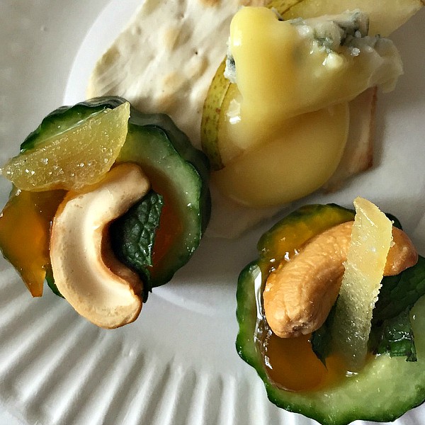 Conversation Starter Appetizer: Mango Chutney Ginger Cucumber Cups