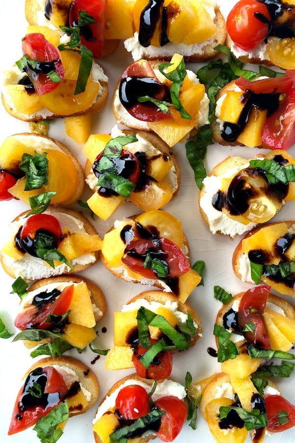 peach ricotta crostini