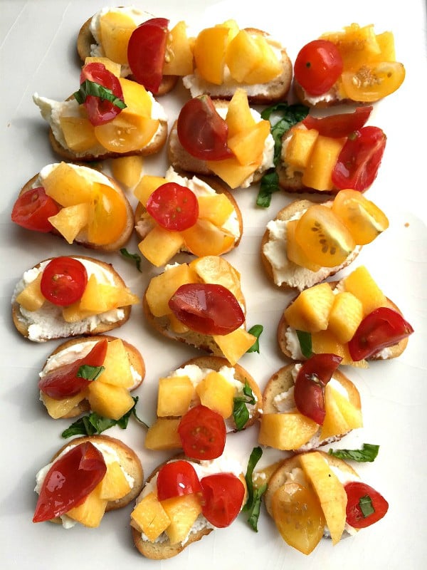 Peach Ricotta Crostini