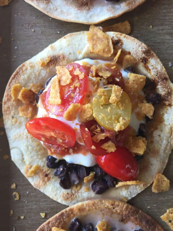 Baked Crunchy Black Bean Mozzarella Tacos