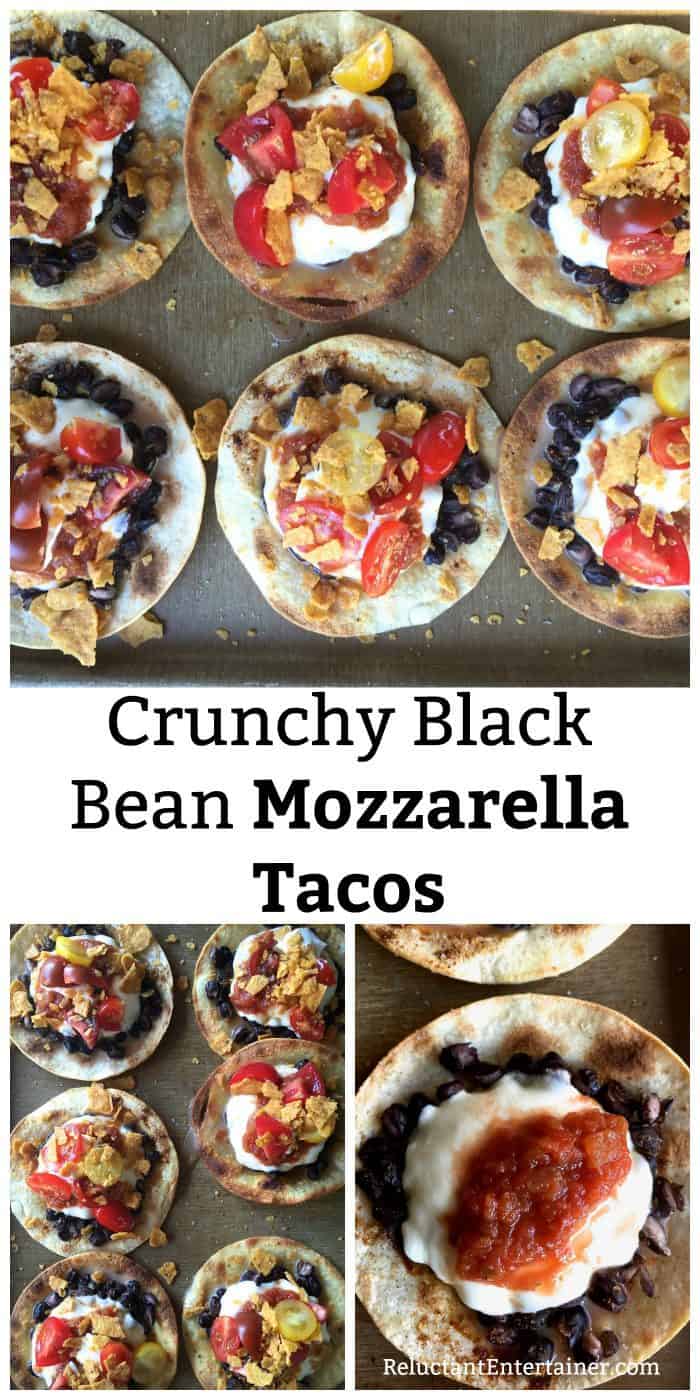 Crunchy Black Bean Mozzarella Tacos Recipe