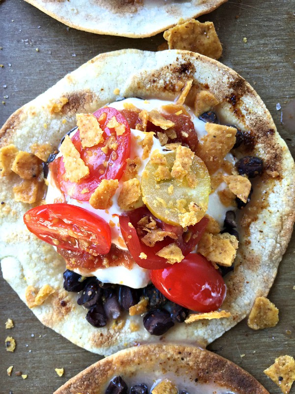 Crunchy Black Bean Mozzarella Tacos