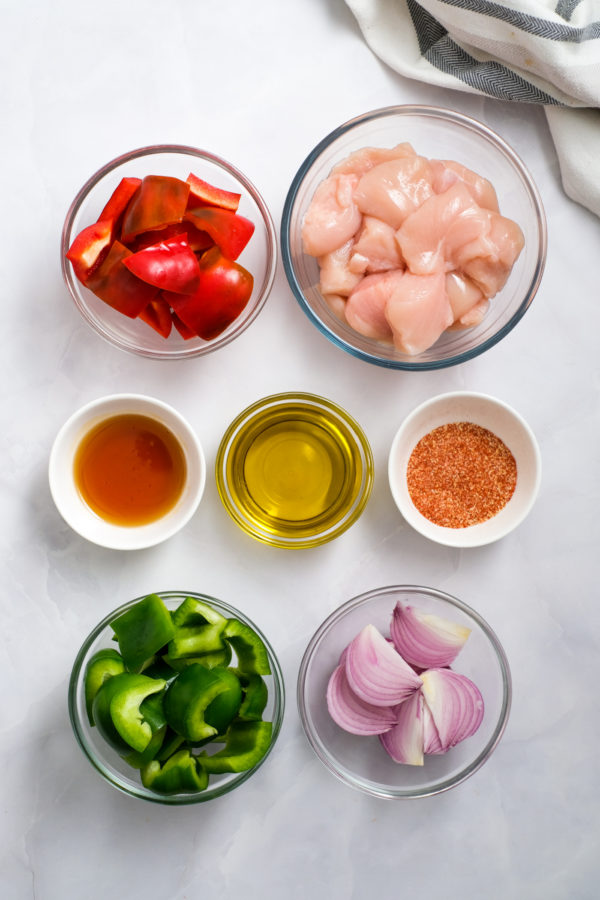 ingredients for maple chicken kebabs