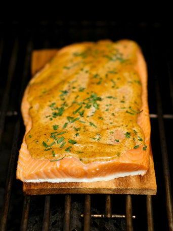 Cedar Planked Salmon with Maple-Ancho Chili Recipe