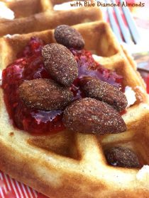 Greek Yogurt Waffles with Blue Diamond Almonds