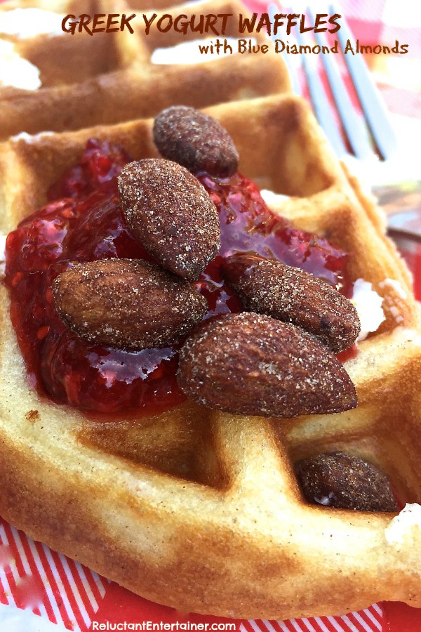 Greek Yogurt Waffles with Blue Diamond Almonds