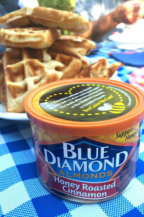 Greek Yogurt Waffles with Blue Diamond Almonds