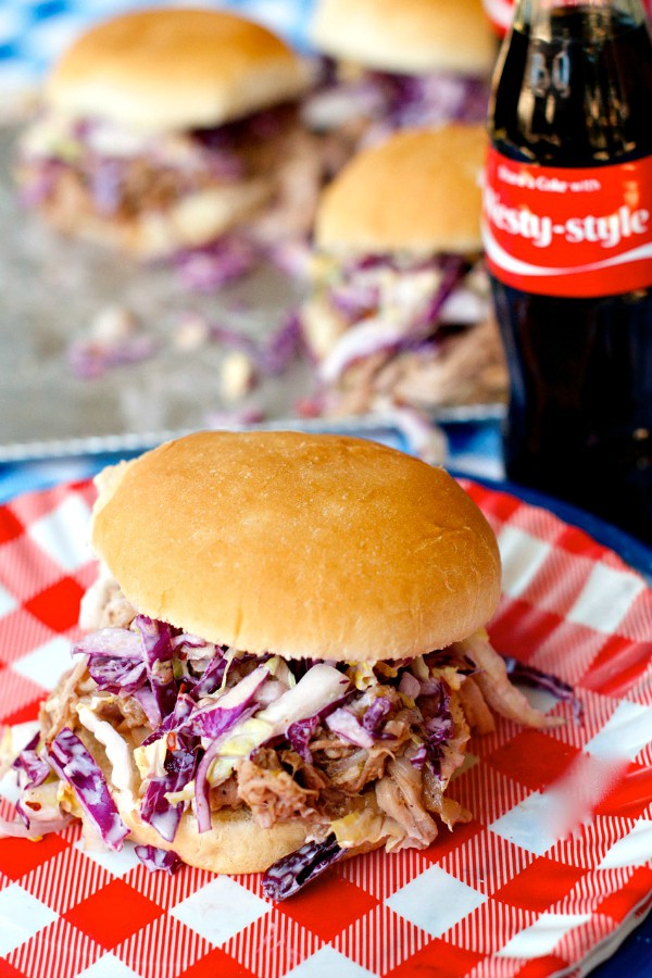 Crock Pot Coca-Cola Pulled Pork Sandwiches