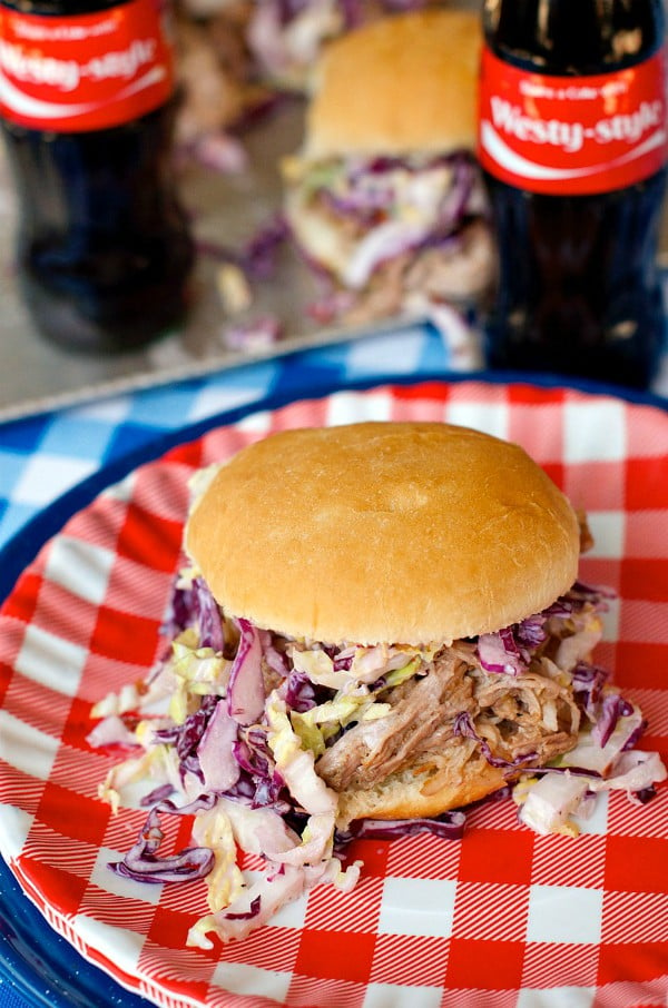 Crock Pot Coca-Cola Pulled Pork Sandwiches