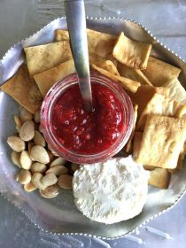 Goat Cheese Marcona Almonds with Raspberry Jam Appetizer