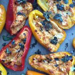 Pesto Goat Cheese Stuffed Mini Peppers | ReluctantEntertainer.com