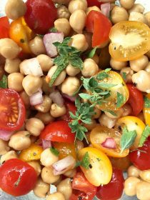 Garbanzo Tomato Salad | ReluctantEntertainer.com