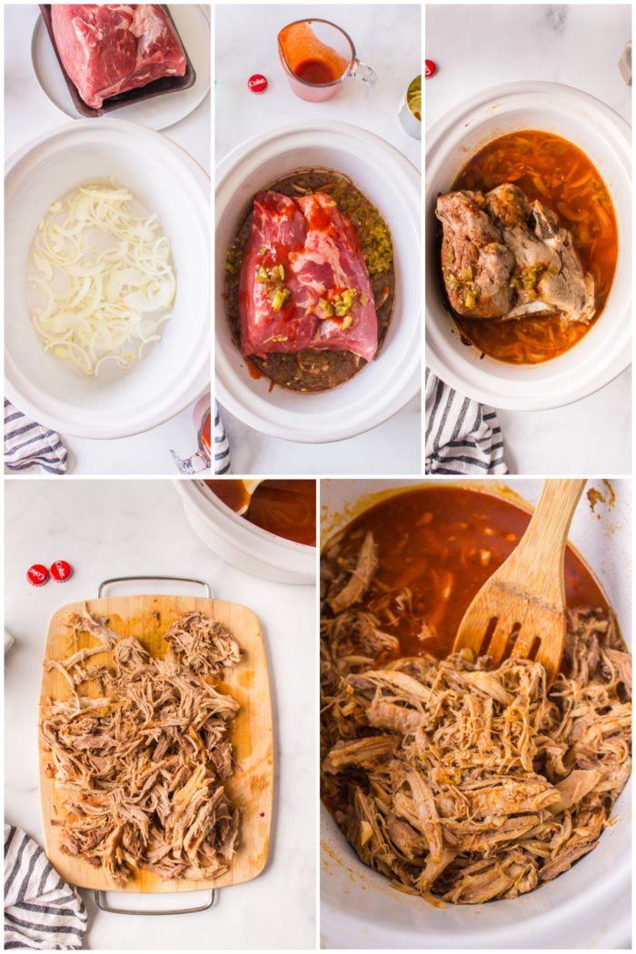 how to make Slow Cooker Coke Pulled Pork Sandwiches