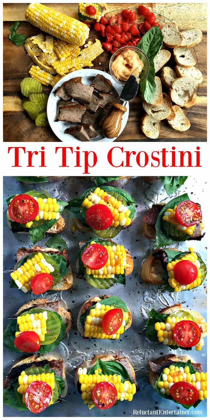 Tri Tip Crostini Appetizer Recipe Reluctant Entertainer