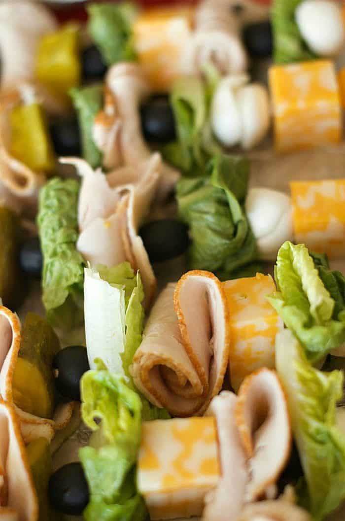 EASY Make-Ahead Turkey Sandwich Kebabs