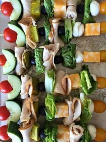 leftover turkey sandwich kebabs