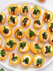 Apricot Ricotta Honey Basil Bites - Reluctant Entertainer