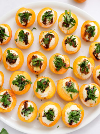 Apricot Ricotta Honey Basil Bites