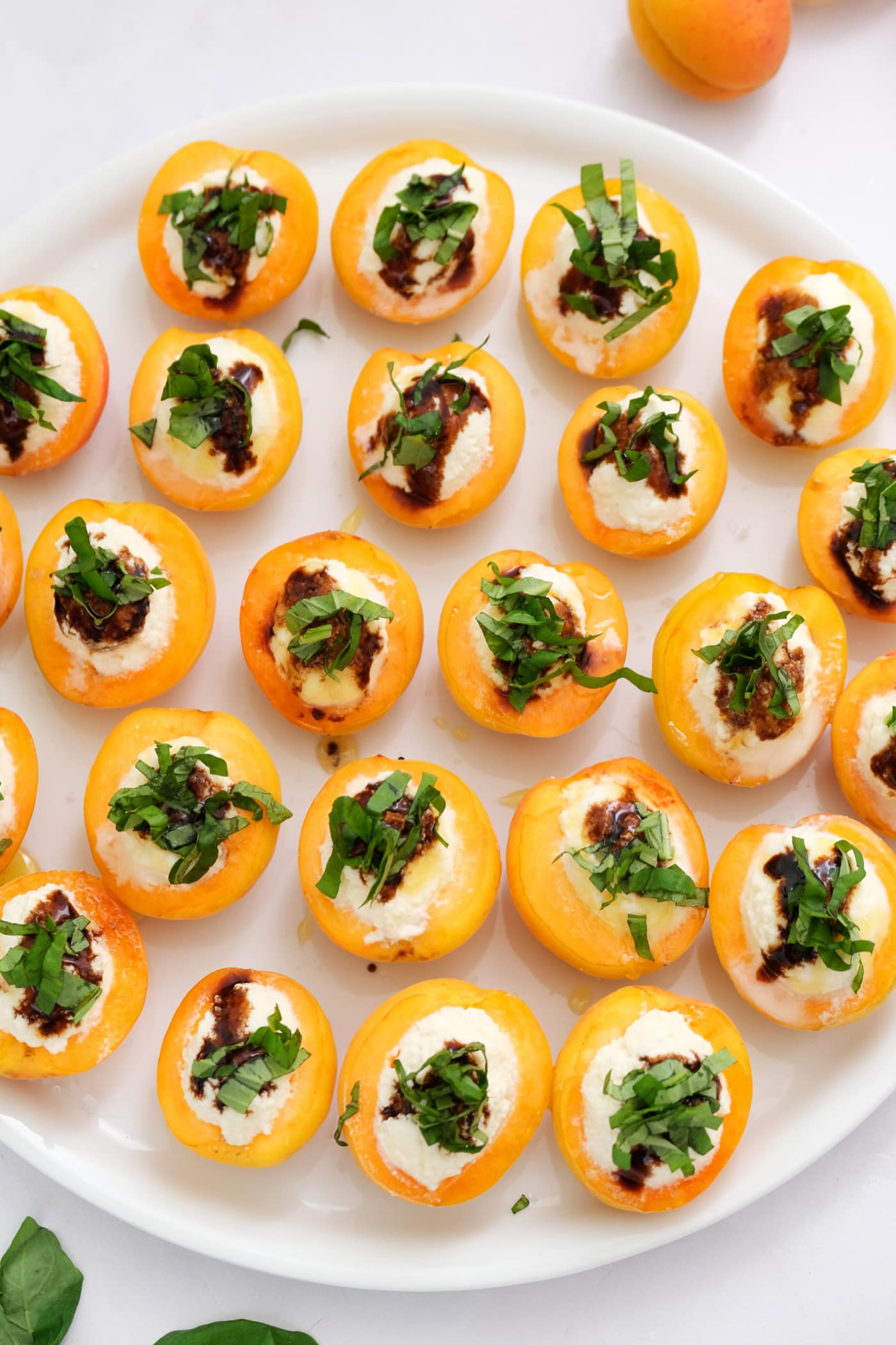 Apricot Ricotta Honey Basil Bites