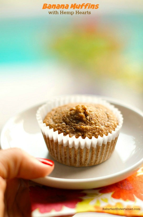 Banana Muffins with Hemp Hearts | ReluctantEntertainer.com
