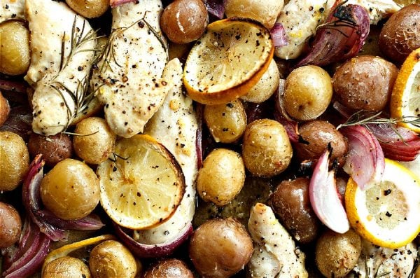 lemon chicken with baby potatoes 