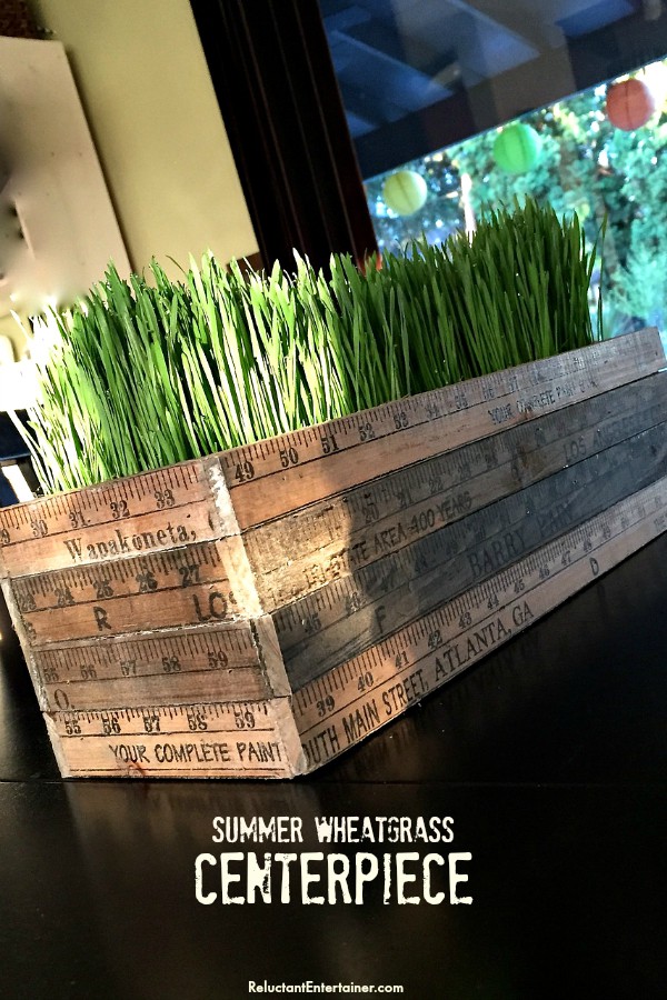 Wheatgrass Summer Centerpiece | ReluctantEntertainer.com