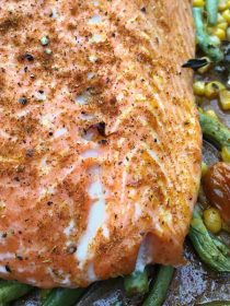 Roasted Salmon & Succotash | ReluctantEntertainer.com