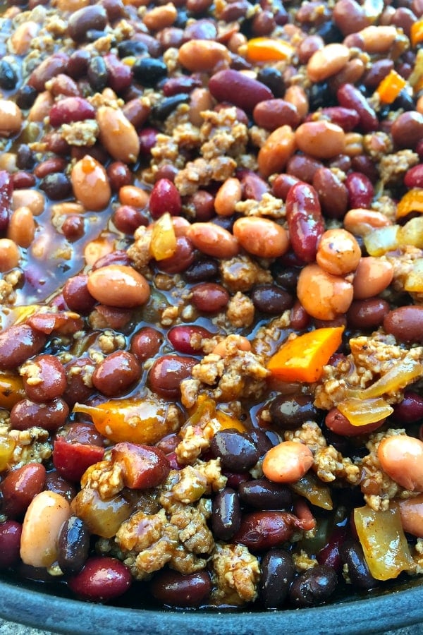 Crock Pot Beans with Ground Turkey