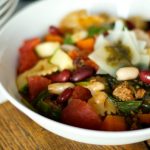 Slow Cooker Red, White, and Bean Minestrone Soup | ReluctantEntertainer.com