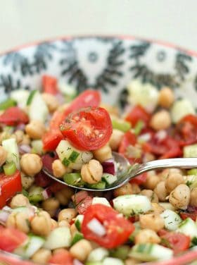 Cucumber and Chickpea Salad