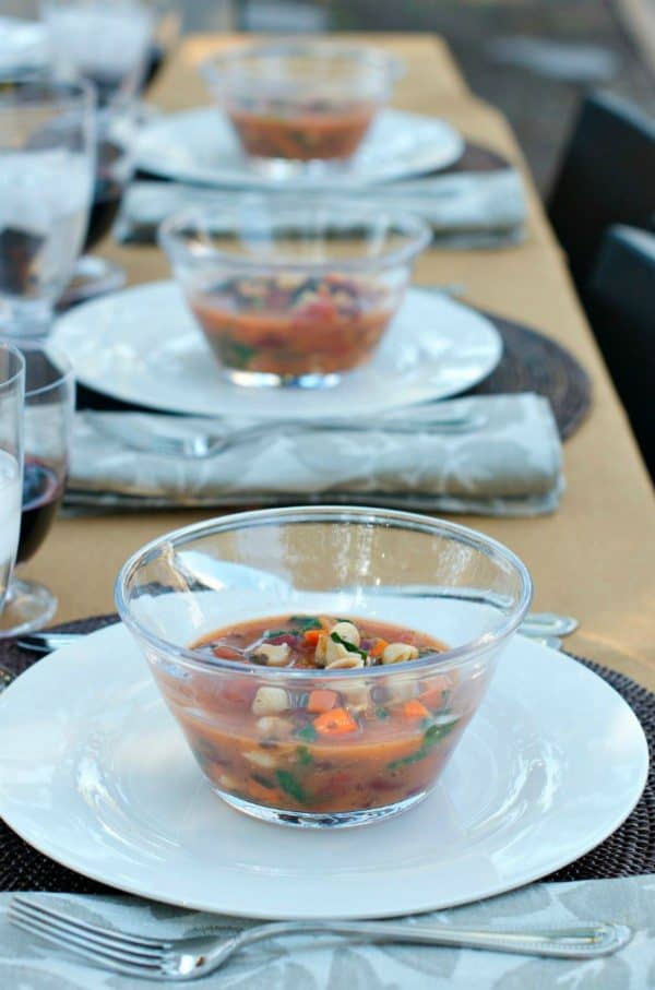 Fall Dinner Party Minestrone Soup Recipe Reluctant Entertainer