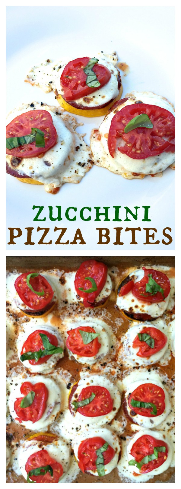 End of Summer Pepperoni Zucchini Pizza Bites Appetizer