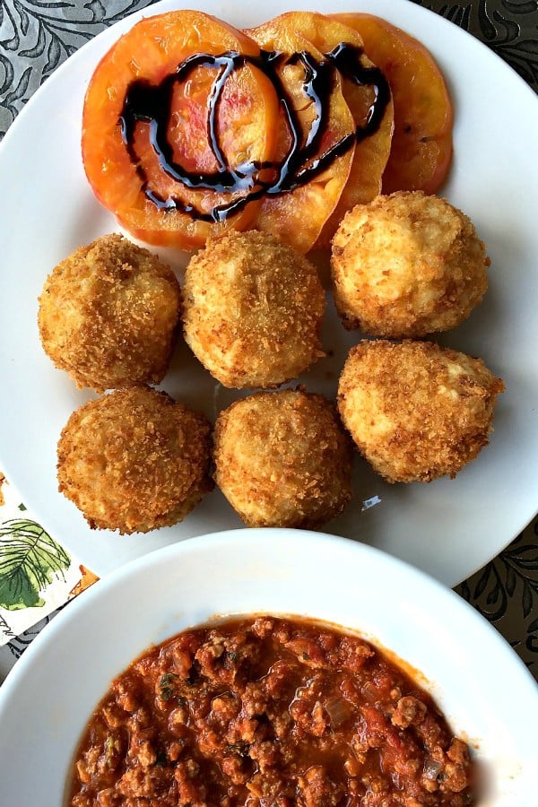 Arancini with Meat Ragù Recipe | ReluctantEntertainer.com