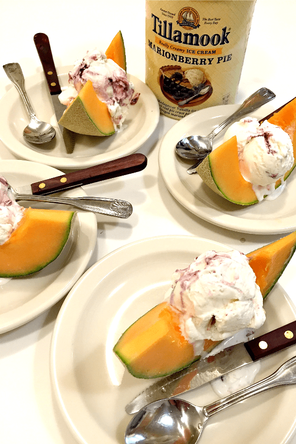 Cantaloupe Ice Cream Dessert | ReluctantEntertainer.com