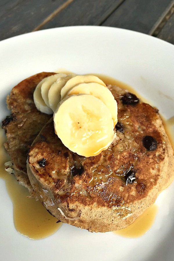 Banana Chocolate Chip Pancake Recipe | ReluctantEntertainer.com