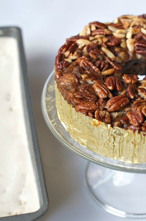 Easy Maple Ice Cream and Collin Street Bakery Apple Cinnamon Pecan Cake at Reluctant Entertainer