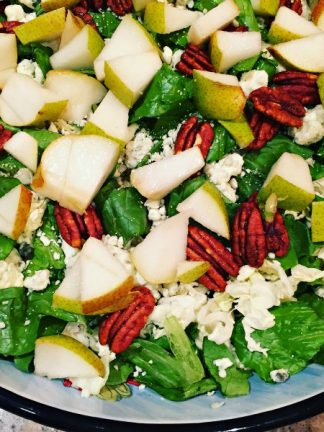 Pear Blue Cheese Salad | Reluctant Entertainer.com