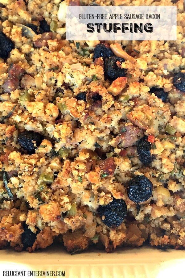 Gluten-Free Apple Sausage Bacon Stuffing for the Holidays
