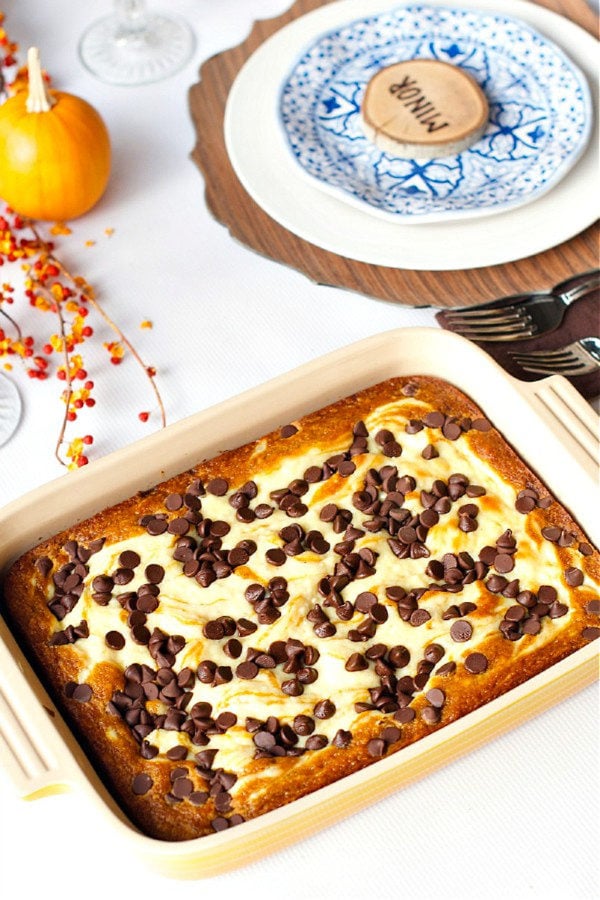 Pumpkin Chocolate Cream Cheese Cake recipe