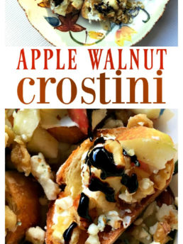 apple walnut crostini