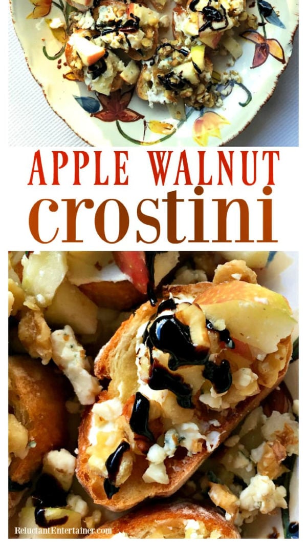 apple walnut crostini