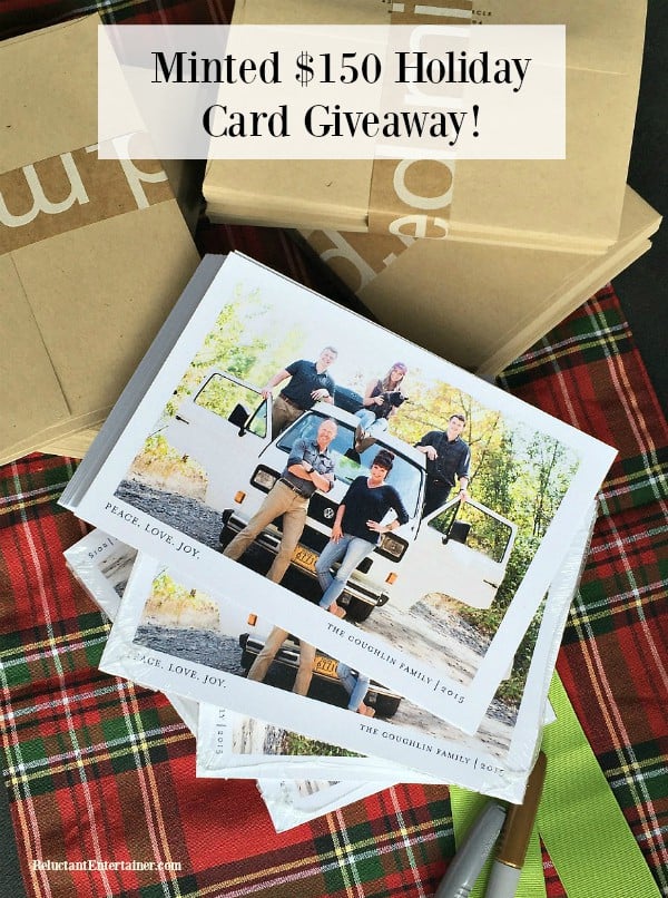 Minted Holiday Card $150 Giveaway! at Reluctant Entertainer