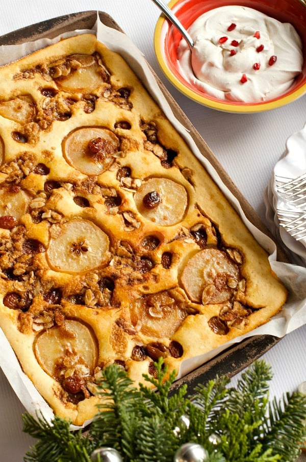 Roasted Pear Grape Kuchen