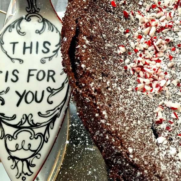 Chocolate Peppermint Flourless Cake