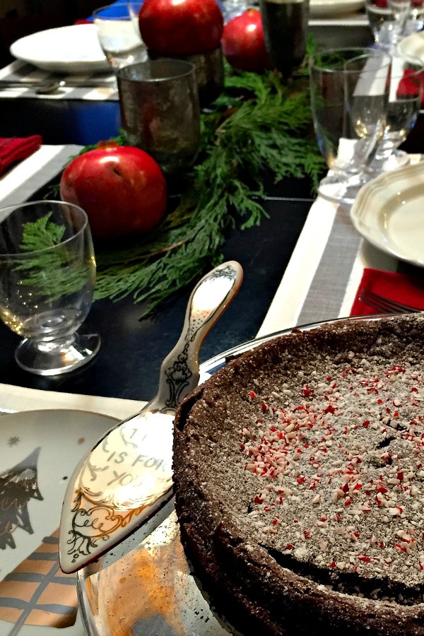 chocolate peppermint flourless cake