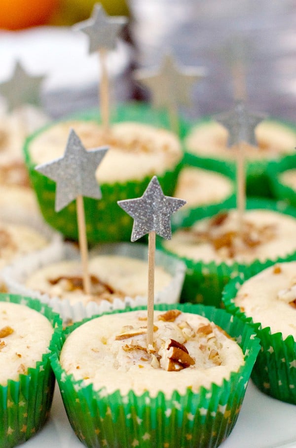 Sour Cream Pear Pecan Muffins