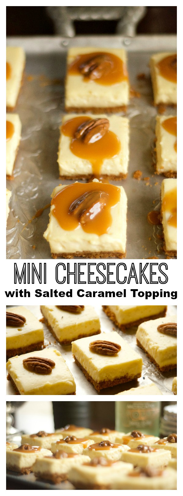Mini Cheesecakes with Salted Caramel Topping